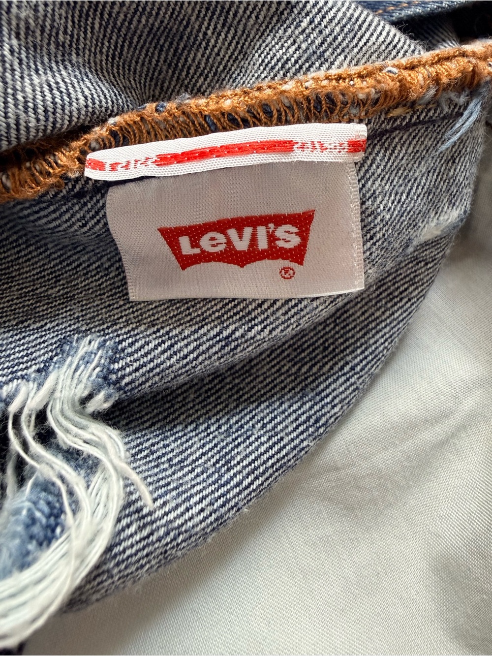 Levi’s 501T Tapered Distressed Button Fly Jeans Blue 34W 28L - Picture 11 of 11